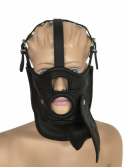 Leder Maske mit Öffnung und Mundknebel
