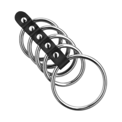 Penismanschette mit 5 Ringen, 4 - 5,5 cm