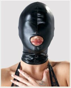 Wetlook BDSM Kopfmaske in Schwarz