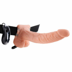 Umschnallvibrator "9" Vibrating Hollow Strap-on with Balls"