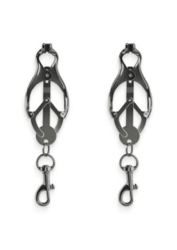 Bound nipple clamps with carabiner hooks