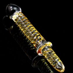 Doppelter Glasdildo 'Gold'