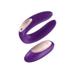 Double Plus - Remote Partner Vibrator - Lila
