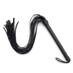Faux leather flogger with long handle