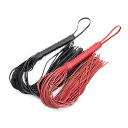 Faux leather flogger with twisted handle