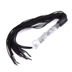 Flogger with glass dildo