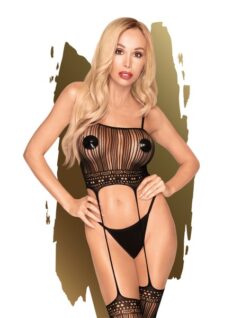 Garter Strap Catsuit with Spaghetti Straps