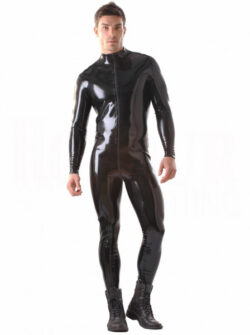 Latex Catsuit for Men with Front Zip