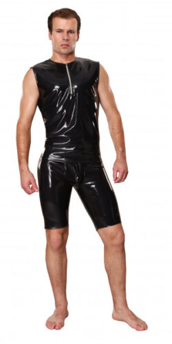 Latex Shirt mit Reißverschluss- Hybridmaterial