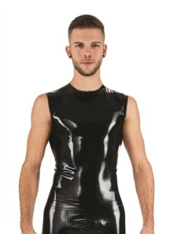 Latex Shirt sleeveless black