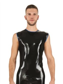 Latex Shirt sleeveless black/blue