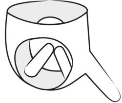 Latex-Slip mit 3fach-Dildo ⌀ 4 cm