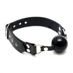 Leder Mundknebel mit Silikon Ball
