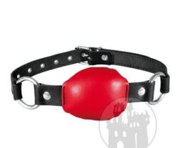 Leder Mundknebel rot