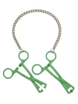 Pipe clamps on chain green