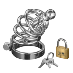 Asylum - Keuschheitskäfig mit 4 Ringen - S/M