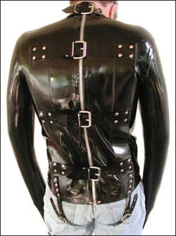 Chic straitjacket made of rubber