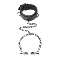 Collared Temptress - Nippelklemmen mit Halsband
