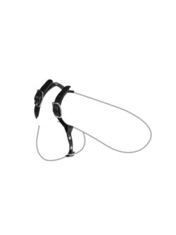Leder-Penis-/Hodenriemen mit Hodenteiler, schwarz