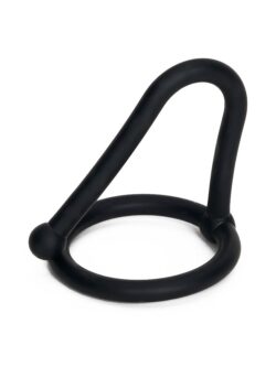 Sport Fucker Silicone Cum Stopper 2.0: Eichelring mit Plug, schwarz