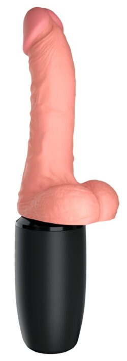Stoßvibrator "6,5" Thrusting Cock with Balls", mit Wärmefunktion, 7 Vibrationsmodi