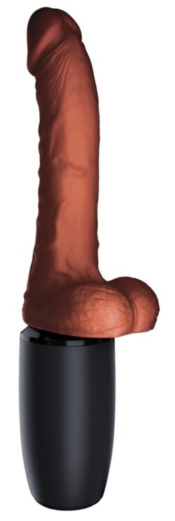 Stoßvibrator "7,5" Thrusting Cock with Balls" mit Wärmefunktion, 7 Vibrationsmodi