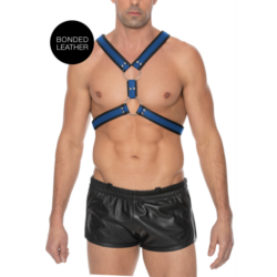 Blau-Schwarzer Scottish Harness - S/M