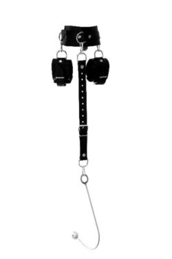 Bondage set made of leather with bondage hook