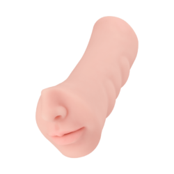 Detaillierter Masturbator mit 2 Liebesöffnungen, 24 cm