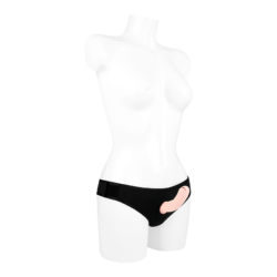 Strap-On-Panty mit Doppel-Vibrator, Größe S, 23 cm